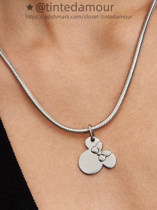 Pandora Disney Minnie Mouse Engravable Dangle Charm|Pendant - Picture 2 of 2